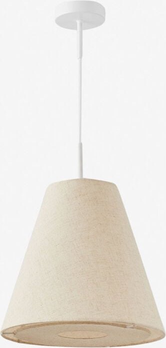 Deckenlampe aus granatfarbenem Leinen und Baumwolle Weiss - Sklum