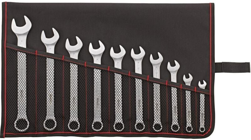 Ringmaulschlüssel-Satz DIN3113A 8-24mm, 10-teilig in Rolltasche - Format