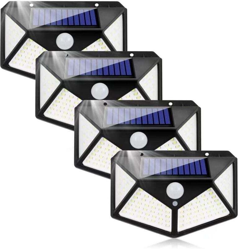 Solarleuchte für den Außenbereich, Bewegungsmelder, LED-Projektor, Außenwandbeleuchtung, Solarstrahler, IP65, wasserdich...