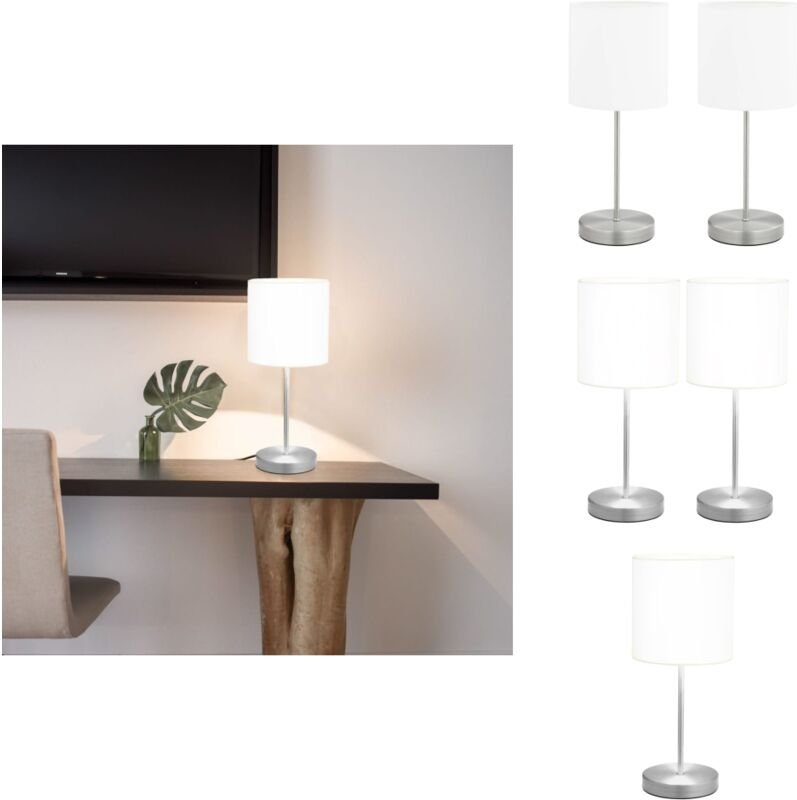 Vidaxl - Tischlampen 2 Stk. Touch-Sensor Weiß E14 - Tischlampe - Stehlampe - Wohnzimmerlampe - Schlafzimmerlampe - LED-L...