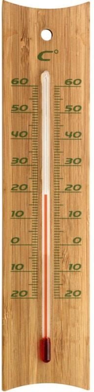 Analoges Innen-Außen-Thermometer aus Bambus