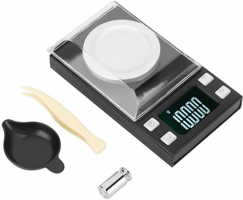 Mumu - Digitale elektronische Waage 0.001G hohe Genauigkeit Portable Mini lcd Digital Schmuck Skala Gold Pillen (50g/0.0...