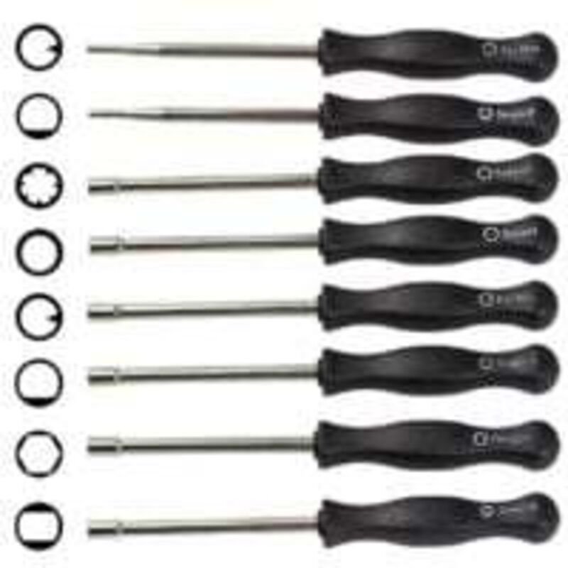 Lot de 8 Outil de réglage, Tournevis pour Carburateur Nettoyage Moteur Réparation Convient à La Plupart des Moteurs de 2...