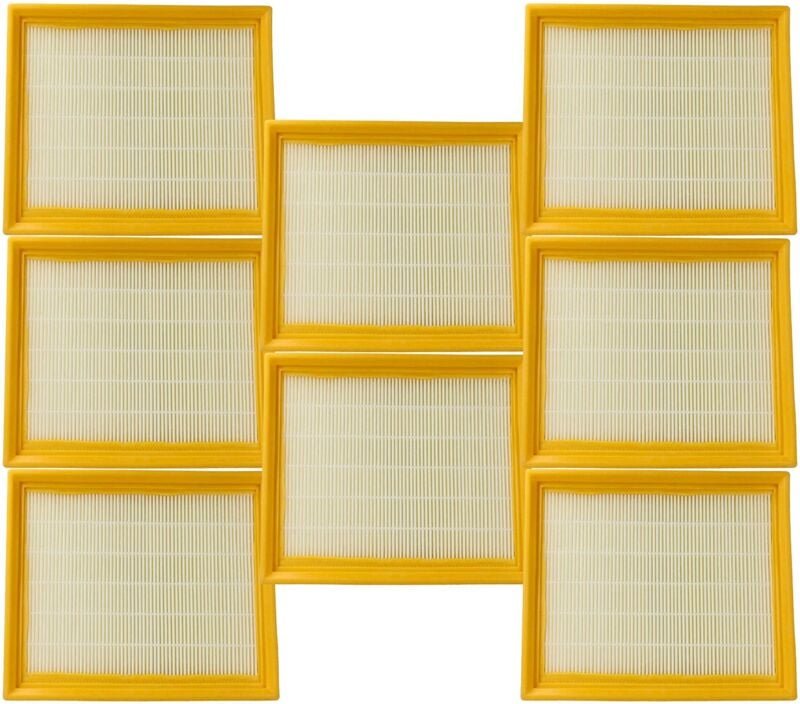 8x Staubsaugerfilter kompatibel mit Festool Turbo ii, vcp, HF-CT48 Staubsauger - HEPA-Filter Gelb Weiß - Vhbw