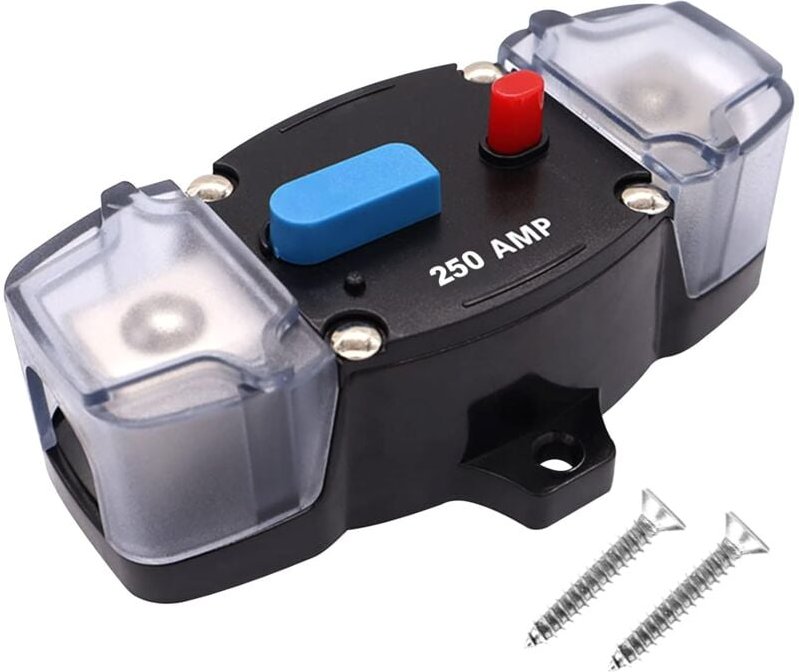 Thumbnail - Aougo - Auto-Sicherungshalter, 12 V-48 v, Audio-Sicherungsschutzsystem für Auto, Wohnmobil, Boot (250 a)