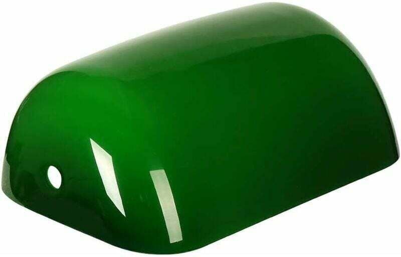 Gabrielle - Ersatzglas-Lampenschirmabdeckung für Schreibtischlampe (grün)