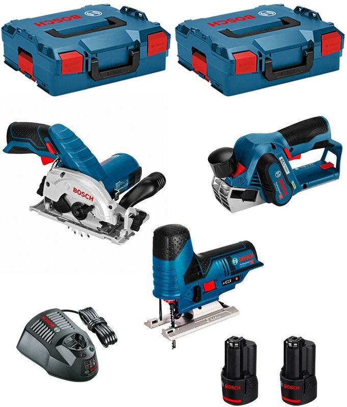 Bosch - Kit 12V BMK3-28AD2 (gks 12V-26 + gst 12V-70 + gho 12V-20 + 2 x 2,0 Ah + GAL1230CV + 2 x L-Boxx 136 )