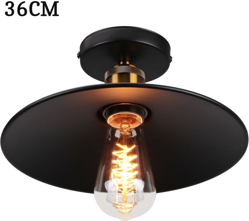 Axhup - Pendelleuchte Industriell Vintage Hängelampe mit Ø36cm Lampenschirm Kronleuchter Art Edison Lampe E27 für Loft W...