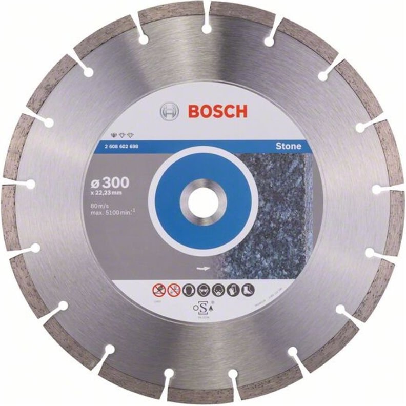 Diamanttrennscheibe Standard for Stone, 300 x 22,23 x 3,1 x 10 mm - Bosch