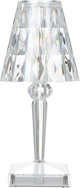 Diamant-Kristall-Tischlampe, wiederaufladbare Nachttischlampe aus Kristallglas für das Schlafzimmer, einstellbare Temper...