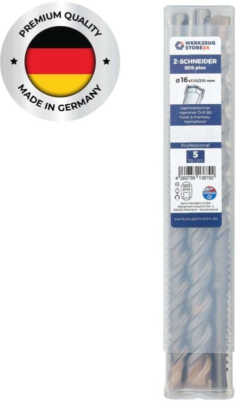 Ws24 - 5x SDS-Plus Hammerbohrer pro ø 16 x 210 / 150 mm 100425