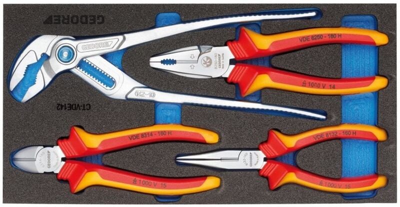 1500 CT1-VDE 142 VDE-Zangen-Sortiment in Check-Tool-Modul
