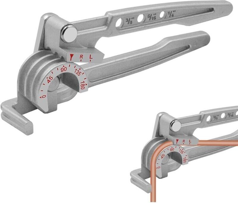 YMYNY 180°-Rohrbieger, Kupferrohrbieger, Ratschen-Rohrbieger für 3/8 Zoll, 1/4 Zoll, 5/16 Zoll, für Kupfer-, Messing-, A...