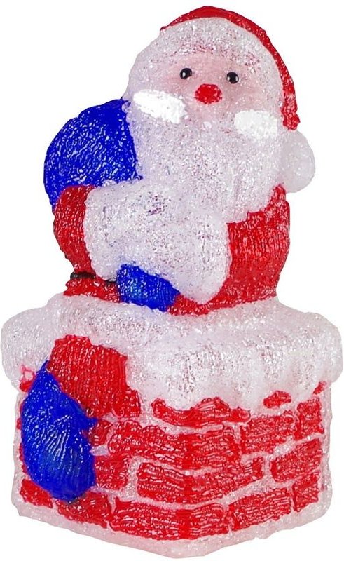 Santa Claus 60LED auf Kamin 20,5x22x38cm-MLK035SC