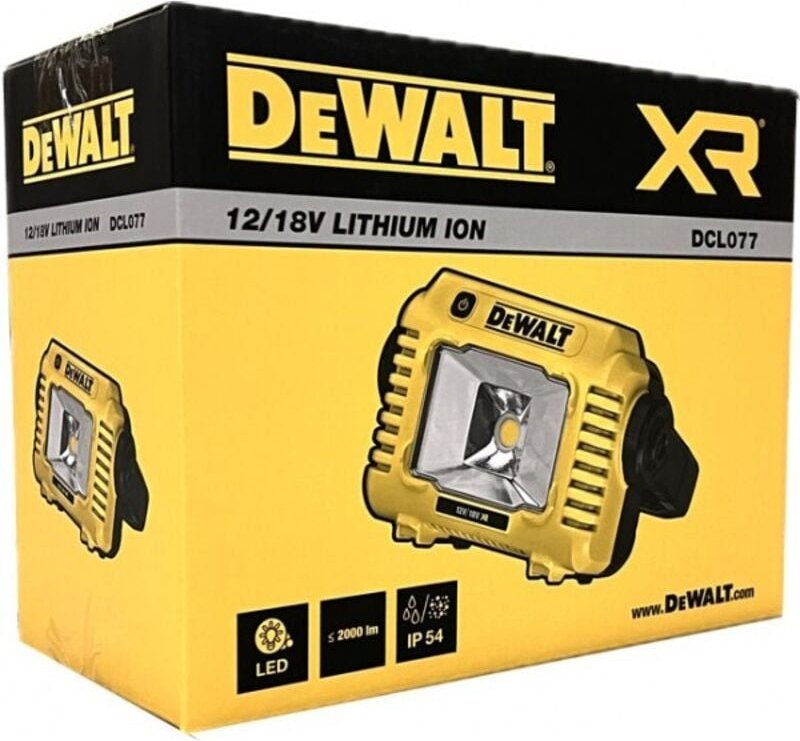 Dcl 077 Akku led Arbeitsstrahler 12 v 18 v 2000 lm IP54 Solo - ohne Akku, ohne Ladegerät - Dewalt