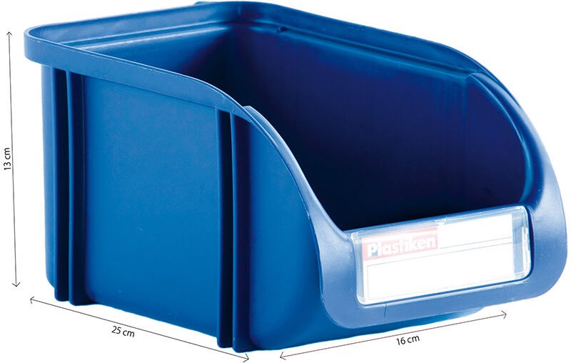 Stapelbare Schublade 16 cm, Farbe Titanblau