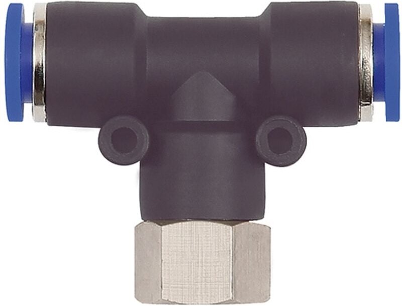 Riegler - T-Steckverschraubung »Blaue Serie«, drehbar, g 1/4 innen, ø 10 mm