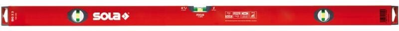 Wasserwaage big x 180cm Alu.rot ± 0,5mm/m Sola
