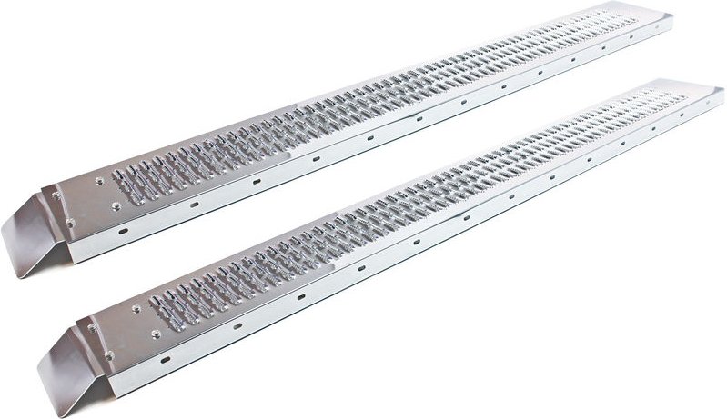 2x Auffahrrampe 160x22,5 cm 400 kg für Motorrad atv Quad, Auffahrschiene verzinkter Stahl, Verladerampe rutschsicher, ge...