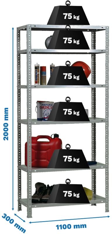 Simonrack Advantage Superplus 6/300 Metall verzinkt Regalsystem
