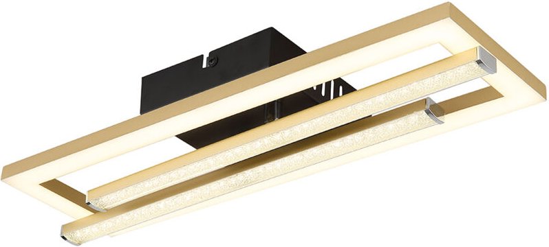 Globo - Deckenleuchte Designlampe Wohnzimmerleuchte led beweglich Kristalle gold schwarz