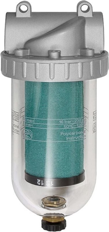 Spezialfilter »Standard«, mit PC-Behälter, 0,01 µm, bg 3, g 1/2 - Riegler