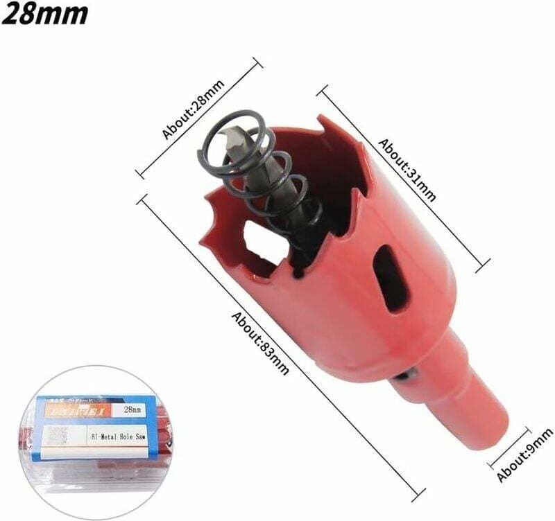 Ahlsen - HSS-Bimetall-Lochsäge mit Schaft für Holz und Metall – 28 mm