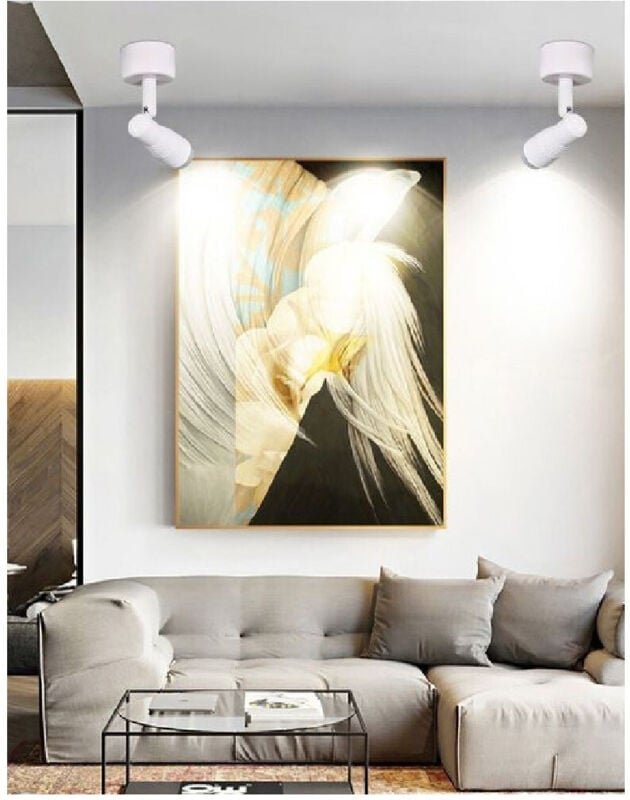 Trade Shop Traesio - Trade Shop - faretto applique led orientabile 3W zu parete vari toni luce bianco F07B -