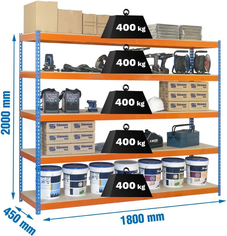 Simonrack Moderne Regale in Blau und Orange aus Holz