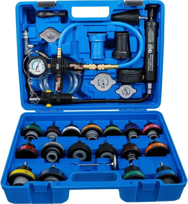 Kühlsystem-Abdrück-Satz inkl. Befüllsystem 28-tlg.