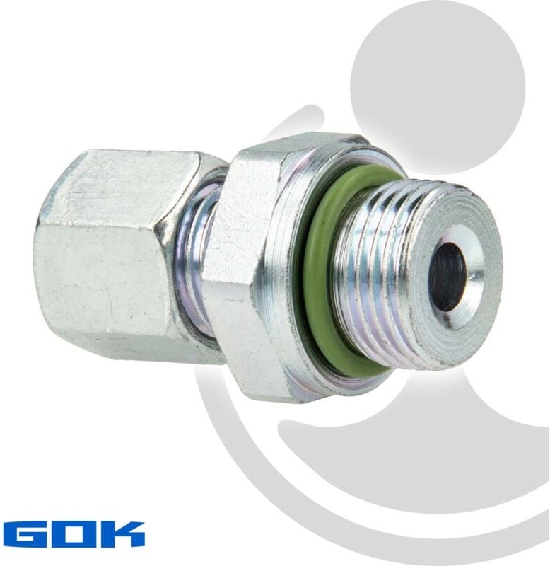 Schneidringverschraubung Typ gerb-o - Verschraubung ø 12 mm x g 3/8 Zoll ag & O-Ring, Stahl verzinkt, Schneidring Messin...