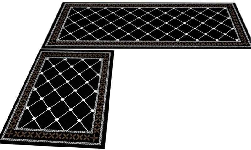 2-teiliges Set dick gepolsterter Küchenmatten, robust und komfortabel, wasserdicht