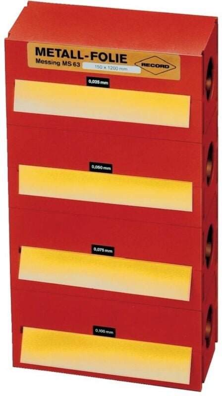 Metallfolien-Sortiment 150x1200 mm Messing Record