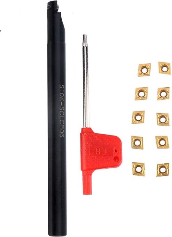 Thumbnail - 10mm S10K-SCLCR06 CNC-Drehmaschine Bohrstange Drehen Werkzeughalter 10 Stücke CCMT060204 Einsätze