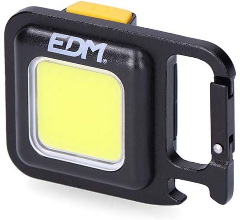 EDM - Multifunktionale Aluminium-Schlüsselanhänger-Taschenlampe, cob-led 6W, IP44 36117