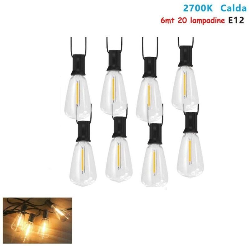 6mtkettenlichtmit20e12externenglühbirnen,warmeslicht2700k