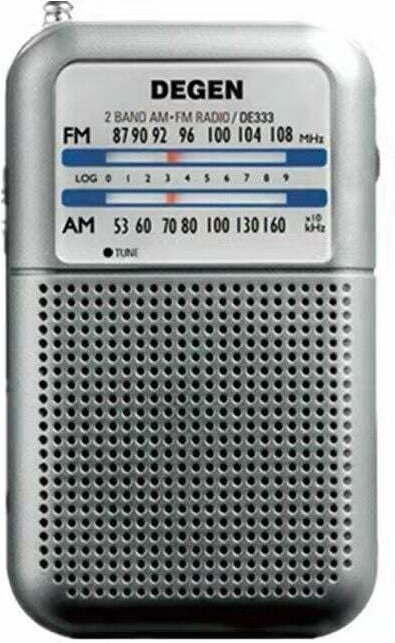 DE-333 Mini-Tragradio, Transistorradio mit FM-Taste und Signalanzeige, auswechselbare Batterie (AAA)