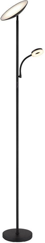 Stehlampe Deckenfluter Wohnzimmerleuchte LED Touchdimmer Flexo schwarz H 179 cm