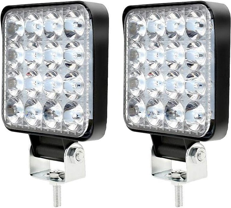 Tonchean - 2 Stück 12 v 48 w 6500 k LED-Arbeitsscheinwerfer, ip 67, wasserdicht, robust, für Traktor, lkw, Motorrad, Boo...