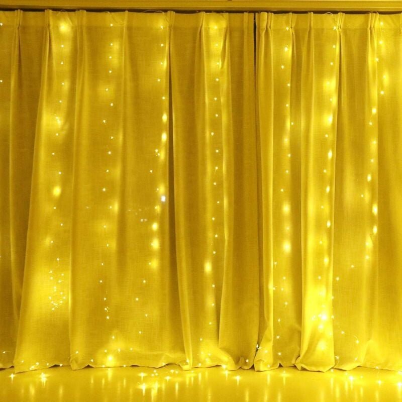 × 3 m, 300 LEDs, musikalische Lichterkette, Vorhang, 4 Musikmodi, 8 Beleuchtungsmodi, USB-Fernbedienung, Musiklicht, Fen...