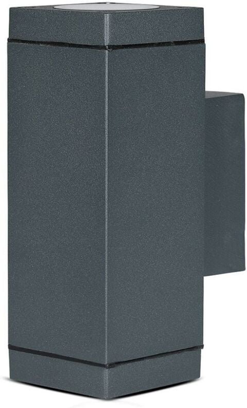 LED-Wandleuchte mit GU10-Lampenfassung, Doppelstrahl, Grau, IP44 - V-tac