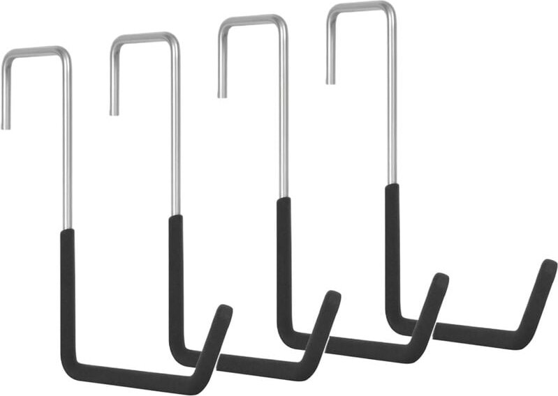 Robuste Pflanzenhaken, Fahrradhaken aus Metall über der Tür, 13,5 x 5 x 18,5 cm, 4er-Pack Seilaufbewahrungshaken, platzs...