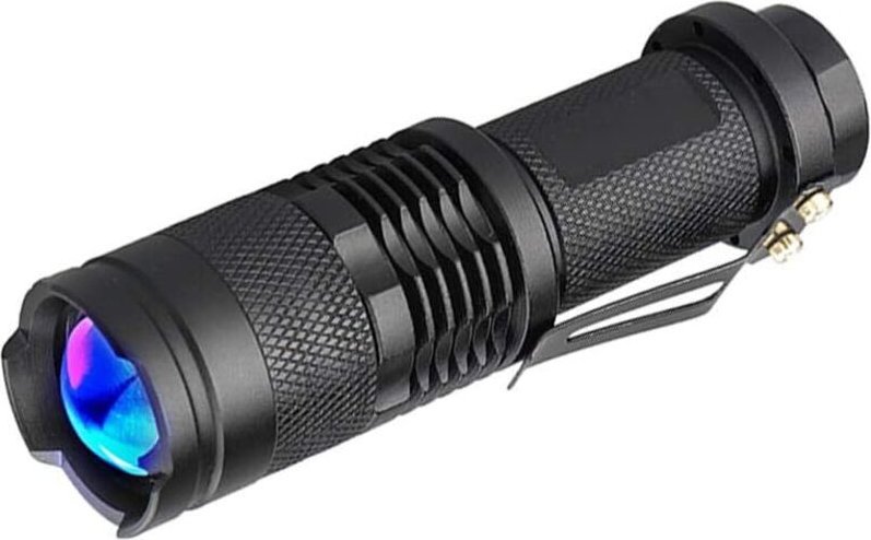 Thumbnail - Ahlsen UV-Taschenlampe, 365 nm, UV-Taschenlampe, LED-Schwarzlicht, zoombar, für Gelddetektor, Dokumentenprüfung, Jagd, S...