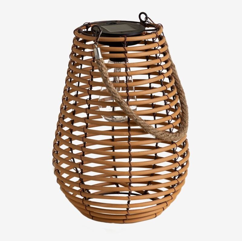 SKLUM Kabellose LED-Solar-Tischlampe für den Außenbereich Fenri Braun Praliné