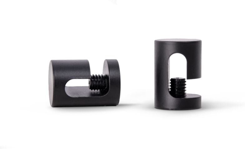 Paco Home - Lampenaufhängung Deckenpin Pendelleuchte Affenschaukel Kabelhalter Deckenhaken Schwarz 2er Set, Kabelclips