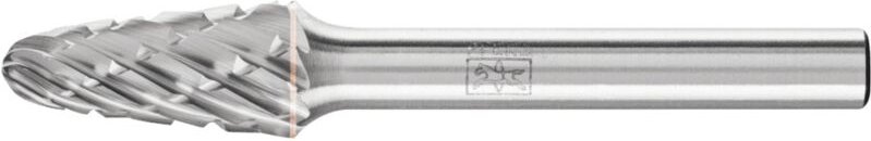 Hartmetall Hochleistungsfrässtift non-ferrous Rundkegel kel ø 10x20mm Schaft-Ø 6 mm NE-Metalle - Pferd