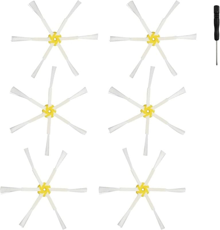 6 accessoires de brosse latérale d'angle pour les séries iRobot Roomba 600/700/800/900 les accessoires de brosse latéral...