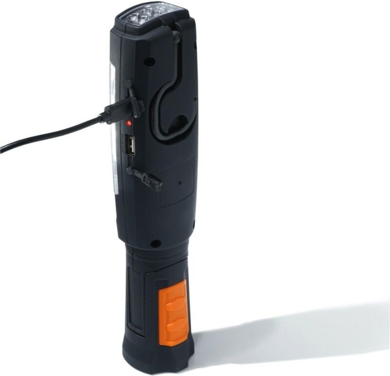 TIROSS - Lampe de Working LED mit Batterie, mit Magnet + Haken COB 3 W + 6 LEDs