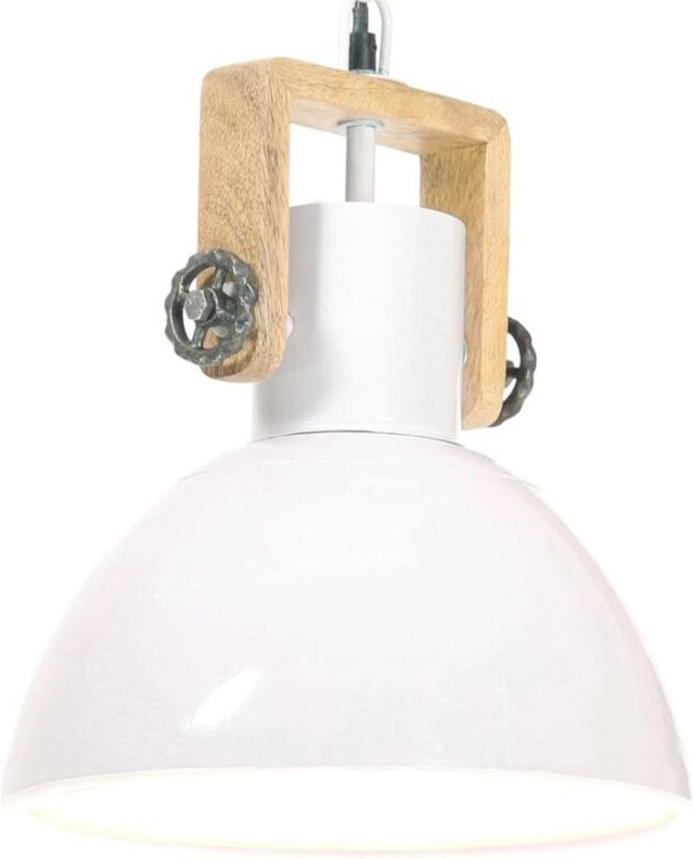 Hängelampe Industriestil 25 w Weiß Rund 30 cm E27 Vidaxl