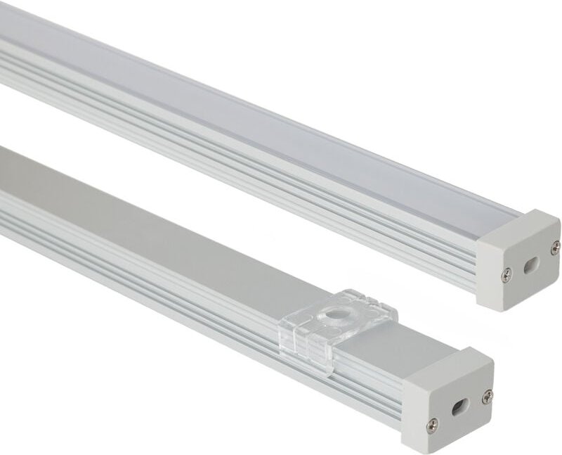 Aluminiumprofil Wasserdicht IP65 Aufbau 2m für led Streifen bis 10 mm Aluminium 2 m Halbtransparent